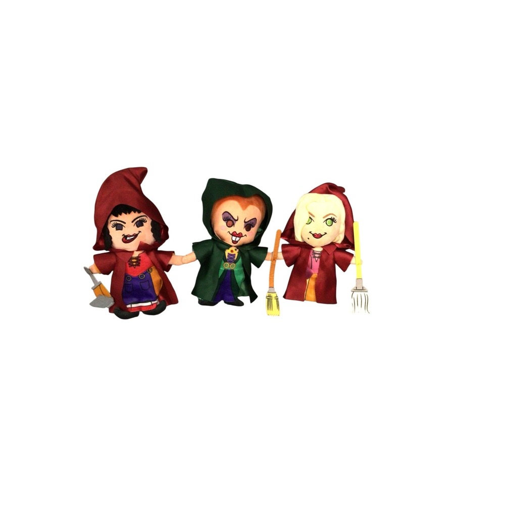 Disney Hocus Pocus Sanderson Sisters Plush Set Small 3pc Witches Halloween Decor